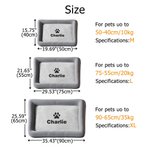 Personligt ben hund tassavtryck mjuk husdjursbäddmatta med namn utomhusaktiviteter husdjursfest födelsedagspresent för husdjursägare älskare