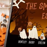 Personalized Moon Pumpkin Ghost Wooden Photo Frame Ornament with Title and Name Home Decor Halloween Gift for Family Friends