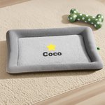 Personligt ben hund tassavtryck mjuk husdjursbäddmatta med namn utomhusaktiviteter husdjursfest födelsedagspresent för husdjursägare älskare