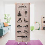 Personalized Mandala Pattern Yoga Poses Absorbent Microfiber Yoga Towel with Name Sports Accessories Holiday Party Birthday Gift for Yoga Lovers Women