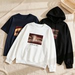 Personalized Ocean Eyes Multicolour T-shirt Sweatshirt Hoodie with Text and Photo Christmas Birthday Anniversary Gift for Family Friends