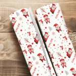 Personalised Christmas Theme Cute Santa Claus Wrapping Paper with Name Holiday Decor Christmas Gift for Family Friends