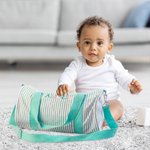 Personalized Baby Travel Duffle Bag Weekender Overnight Bag with Embroider Name Water Resistant Large Capacity for Baby Shower Gift