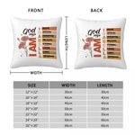 Personalised God Says Bible Verse Birth Flower Soft Throw Pillow Cover with Name Home Decor Birthday Christmas Gift for Women Christians