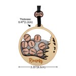 Personalised 1-8 Mini Wood Slices Shaker Ornament with Names and Year Christmas Tree Decor Holiday Party Favors for Family Friends