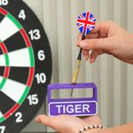 Personalised Multicolour Stand Dart Holder with Name Holds 3 Darts Desk Decor Birthday Game Club Gift for Dart Lovers