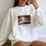 Personalized Ocean Eyes Multicolour T-shirt Sweatshirt Hoodie with Text and Photo Christmas Birthday Anniversary Gift for Family Friends