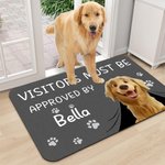 Personalized 1-3 3D Cartoon Dogs Non-Slip Doormat with Name Home Decor Birthday Gift for Dog Owners Lovers