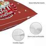 Personalised Cute Gingerbread Man Soft Cushion Cover with Name Home Decor Housewarming Christmas Gift for Grandma Grandpa