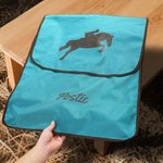 Personalised Horse Silhouette Waterproof Large Capacity Hanging Horse Blanket Bag with Name Equestrian Gift for Horse Lovers
