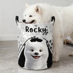 Personalised 3D Cartoon Dog Paws Collapsible Large Capacity Laundry Storage Basket with Name Pet Birthday Housewarming Gift for Pet Owners