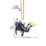 Personalized Scuba Diver Acrylic Ornament with Name Home Decor Christmas Birthday Gift for Divers Ocean Adventure Enthusiasts