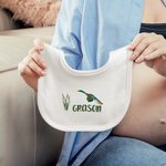 Personalized Embroidered Mallard Duck Reed Soft 100% Cotton Baby Bib with Name Feeding Accessory Baby Shower Welcome Christmas Gift for Baby Kid