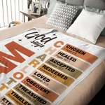 Personalized God Says Bible Verse Soft Throw Blanket with Name Home Decor Birthday Christmas Gift for Family Friends Christians