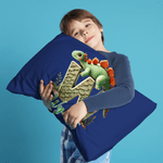 Personalised Dinosaur Fantasy Unicorn Soft Cushion Cover with Name Home Decor Birthday Gift for Kids