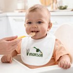 Personalized Embroidered Mallard Duck Reed Soft 100% Cotton Baby Bib with Name Feeding Accessory Baby Shower Welcome Christmas Gift for Baby Kid