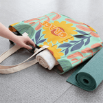 Personalised Multicolour Summer Flower Yoga Mat Tote Bag with Name Yoga Accessories Birthday Sports Christmas Gift for Women Yoga Lovers