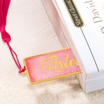 Personalised Dainty Birth Flower Tassel Bookmark with Name Christmas Birthday Library Bookish Gift for Book Lovers Friends Students