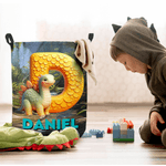 Personalized Bow Fantasy Unicorn Dinosaur Waterproof Laundry Storage Basket with Name Birthday Children's Day Gift for Boys Girls