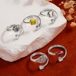 Personalized Baseball Basketball Sports Adjustable Ring with Engraved Text and Heart-Shaped Gemstone Game Day Wear Gift for Moms Sport Lovers