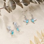 Personalized Hummingbird Zircon Stud Earrings with Birthstone Dainty Jewellery Birthday Anniversary Christmas Gift for Women Hummingbird Lovers