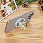 Poignée de téléphone magnétique en acrylique avec photo personnalisée Accessoires pour téléphone portable Cadeau d'anniversaire pour ami(e), famille ou couple