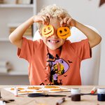 Gepersonaliseerde Tovenaarshoed Vleermuis Doodle Initiaal 100% Katoen Unisex Baby Rompertje T-shirt met Naam Halloween Feestcadeau voor Baby Jongens Meisjes