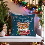 Personalised Cute Gingerbread Man Soft Cushion Cover with Name Home Decor Housewarming Christmas Gift for Grandma Grandpa