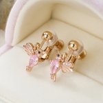 Personalized Hummingbird Zircon Stud Earrings with Birthstone Dainty Jewellery Birthday Anniversary Christmas Gift for Women Hummingbird Lovers