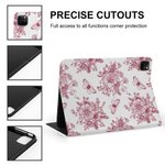 Personalized Toile De Jouy Birth Flower Pad Case Protective Cover for iPad with Name Daily Use Birthday Anniversary Gift for Women Girls