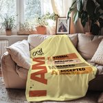 Personalized God Says Bible Verse Soft Throw Blanket with Name Home Decor Birthday Christmas Gift for Family Friends Christians