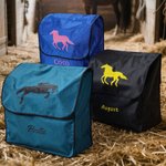 Personalised Horse Silhouette Waterproof Large Capacity Hanging Horse Blanket Bag with Name Equestrian Gift for Horse Lovers