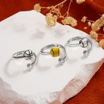 Personalized Baseball Basketball Sports Adjustable Ring with Engraved Text and Heart-Shaped Gemstone Game Day Wear Gift for Moms Sport Lovers