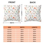 Personalized Watercolor Wildflower Soft Throw Pillow Cover with Name Home Decor Housewarming Birthday Christmas Gift for Family Friends Women