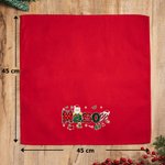 Personalisierte Tisch Serviette aus 100% Baumwolle mit Namen in Weihnachtlicher Kunstschrift Küche Deko Weihnachtsgeschenk für Familie Freunde