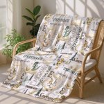 Personalised Cute Dinosaur Soft Throw Blanket with Names Home Decor Birthday Baby Shower Christmas Gift for Newborns Kids