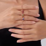Bracelet Colibri familial personnalisé avec pierre de naissance Bijoux délicats Cadeau d'anniversaire Cadeau de Noël pour femmes