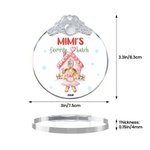 Personalisierte Schneeflocke Lebkuchen Männer Haus Glas hängenden Ornament mit Namen und Text Baumschmuck lustige Weihnachtsgeschenk für Familie Freund