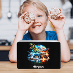 Personalised Dinosaur Off-Road Vehicle Food Grade Metal Biscuit Tin Box with Name Birthday Christmas Gift for Kids