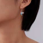 Personalized Hummingbird Zircon Stud Earrings with Birthstone Dainty Jewellery Birthday Anniversary Christmas Gift for Women Hummingbird Lovers