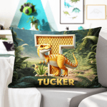 Personalised Dinosaur Fantasy Unicorn Soft Cushion Cover with Name Home Decor Birthday Gift for Kids