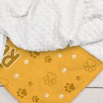 Personalised Cute 3D Cartoon Dog Multicolor Soft Throw Pet Blanket with Name Pet Birthday Adoption Anniversary Gift for Pet Lovers Owners