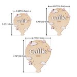 Personalized Hot Air Balloon Star Cloud Wooden Birth Announcement Sign with Name Baby Shower Birthday Gift for Newborns New Parents