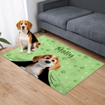 Personalised Cute 3D Cartoon Dog Multicolor Soft Throw Pet Blanket with Name Pet Birthday Adoption Anniversary Gift for Pet Lovers Owners
