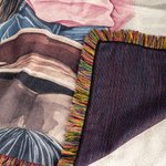 Personalized Western Cowboy Cowgirl Tassel Soft Knitted Throw Blanket with Name Home Decor Birthday Christmas Gift for Kids Baby