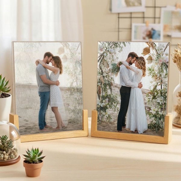 Personalized Dynamic Grating Lenticular Photo Frame Christmas Birthday Memorial Gift for Family Friends