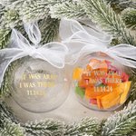 Eras Tour pour bracelets d'amitié Ornement de boule en plastique transparent avec nom de ville et date Décoration de l'arbre de Noël Cadeau pour les Swifites