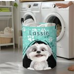 Personalised 3D Cartoon Dog Paws Collapsible Large Capacity Laundry Storage Basket with Name Pet Birthday Housewarming Gift for Pet Owners
