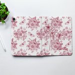 Personalized Toile De Jouy Birth Flower Pad Case Protective Cover for iPad with Name Daily Use Birthday Anniversary Gift for Women Girls