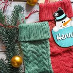 Personalized Cute Gingerbread Man Santa Claus Coffee Mug Wooden Ornament with Name Home Decor Christmas Gift for Family